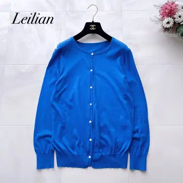 최근 모델 레리안 긴팔 가디건 코튼 크루넥 블루 9호 M