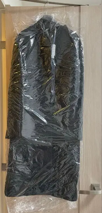 PLST 울 블렌드 멜톤 노카라 롱 코트 M 블랙