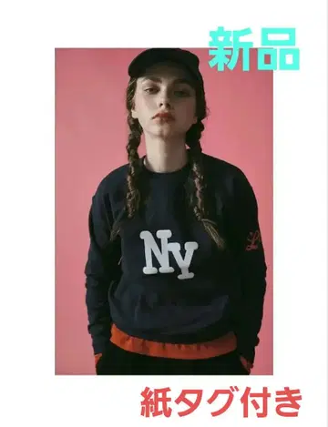 NY 로고 네이비 트레이닝복 여성용 속기모 따뜻한 브랜드 스타일리쉬