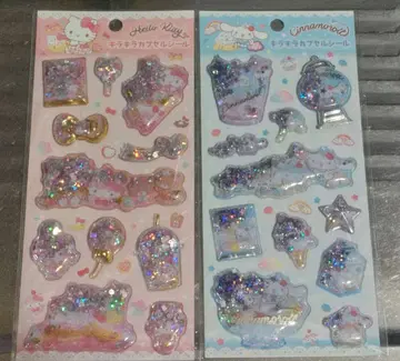 산리오 반짝반짝 캡슐씰 헬로키티 시나모롤