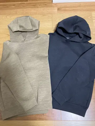 유니클로 후드티 2점 S 베이지 블랙