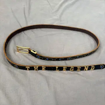 내로우 스터드 가죽 벨트 THE LEGEND 벨트 블랙 컬러 가죽
