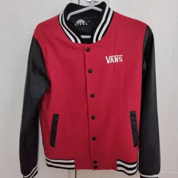 VANS 바시티 자켓 레드/블랙 OFF THE WALL M 사이즈