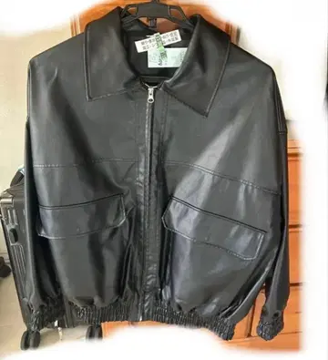 coca 인조 가죽 오버 사이즈 자켓