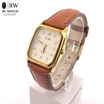 7-3221 ALBA VJ21-KF20 골드 스퀘어 손목시계