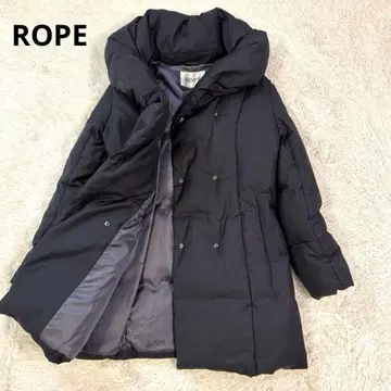 새상품급 ROPE 로페 숄카라 A라인 다운 코트 차콜 그레이 M