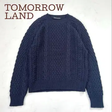 투모로우랜드 울 케이블 니트 피셔맨 네이비 M