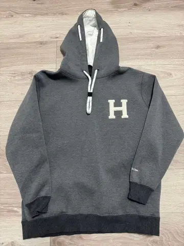 D/HIM H 자수 던브럴 니트 후드티