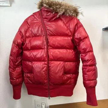 heritage stone 빨간색 다운 자켓 후드 부착