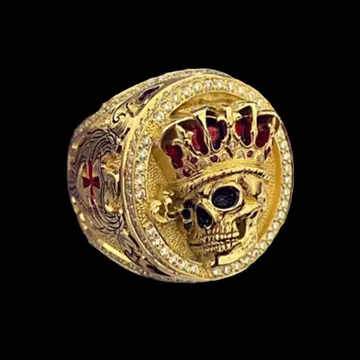 [ A020 ] 반지 남성용 골드 액세서리 해골 도깨비 반지 20호