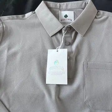 FRANKLIN MUSK 그레이 스트라이프 피케 셔츠 사이즈 3