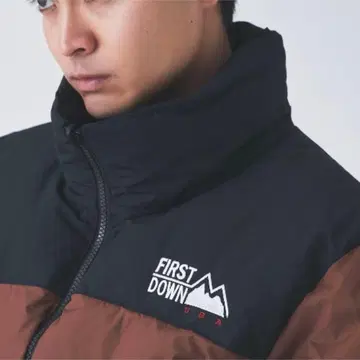 완판템 FIRST DOWN 다운 자켓 브라운/블랙