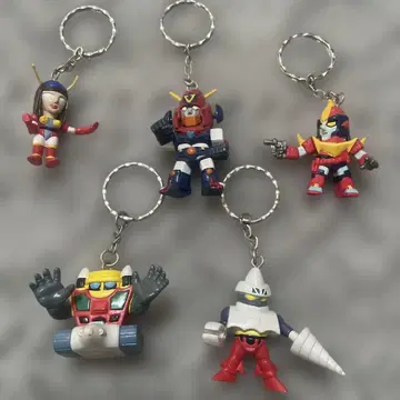 슈퍼로봇대전 로봇 키링형 피규어 5개 세트