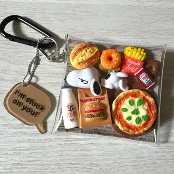 가챠 파우치 스누피 피자 햄버거