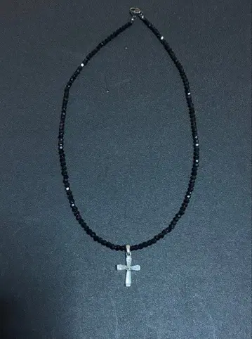 [ 새상품급 ] 십자가 목걸이 오닉스