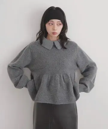 LIAN 페플럼 폴로 니트 풀오버