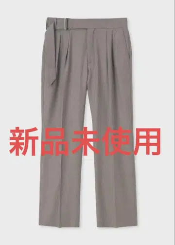 [Paul Smith] 울 캐시미어 플란넬 벨트 프론트 와이드 트라우저