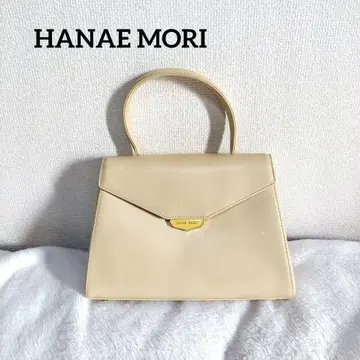 하나에모리 포멀 핸드백 파티백 골드 금장 장식 화이트