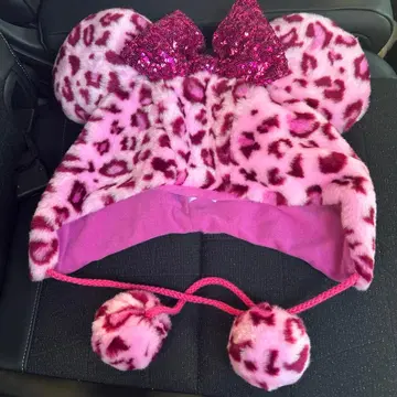 레오파드 무늬 팬캡 디즈니 미사용 새상품 (택 없음)