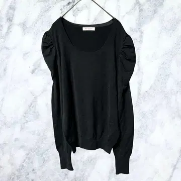 12610 a ce moment 파워숄더 니트 상의 볼륨 소매 L