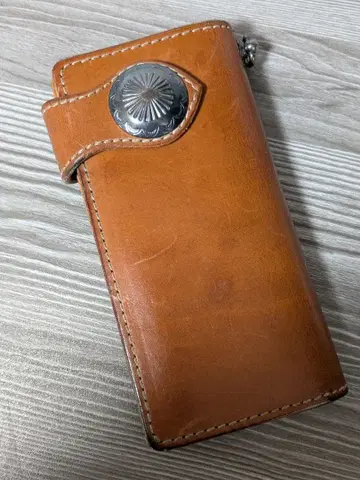 FUNNY 파니 천연 가죽 장지갑 바이커즈 지갑 라이더즈 지갑