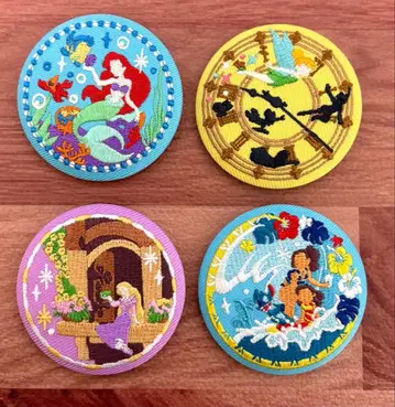 디즈니 자수 캔뱃지 2 묶음 판매 4점
