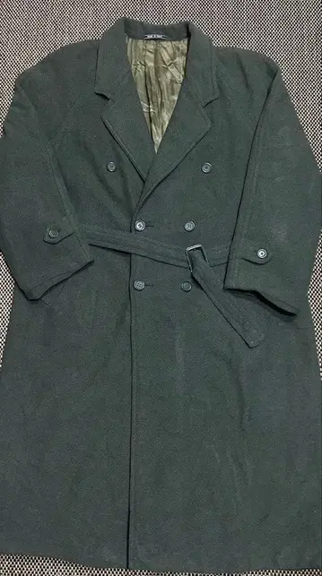 ANDREABUGATTI 다크 그린 맥시 길이 vintage 롱 코트