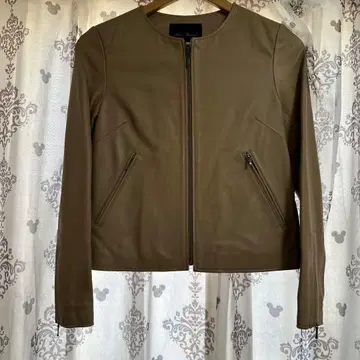 베이지 집업 가죽 자켓 어반 리서치