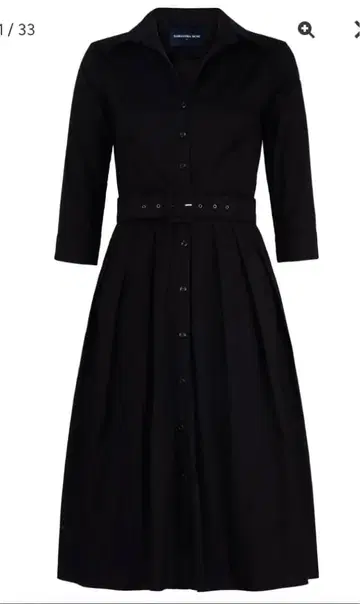 Samantha Sung 블랙 셔츠 원피스 사이즈 4