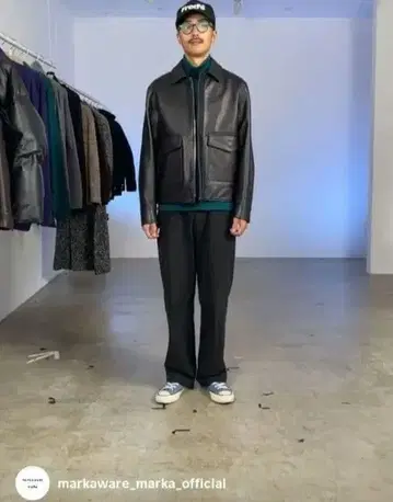 [새상품] marka 레더 플라이트 재킷 시어링 가죽