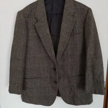 [레어] anuvis 그레이&브라운 체크 무늬 비즈니스 자켓 L사이즈