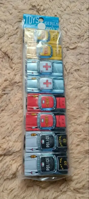 미니카 6대 세트 다색 구급차 소방차 경찰 차량