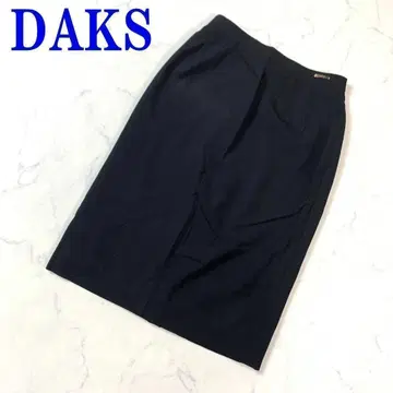 닥스 미디 스커트 울 캐시미어 타이트 블랙 38 C8531