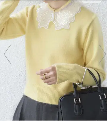 SHIPS 직물 카라 부착 니트 풀오버