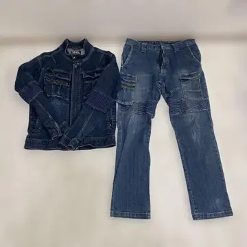 도라이치 데님 셋업 작업복 뱀무늬 LL 사이즈