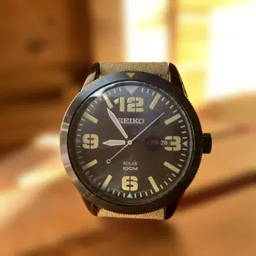 SEIKO 솔라식 파이롯트 손목시계 가동품 상태 [ 좋음 ]