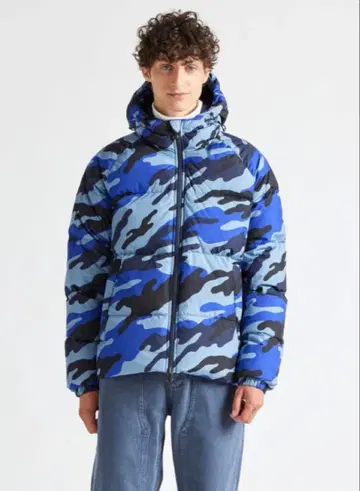 피레넥스 huuo18 sten2 print camo blue 다운