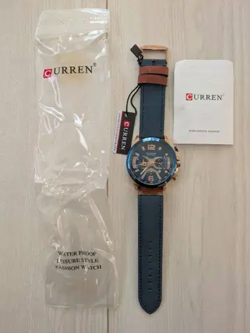 CURREN 아날로그 크로노그래프 손목시계