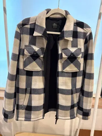 BOA 플리스 체크 자켓 M 사이즈
