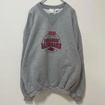 아칸소 레이저 백 맨투맨 그레이