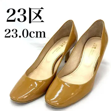 23구 베이지 하이힐 펌프스 23.0 포멀 에나멜