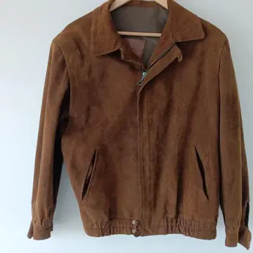 브라운 스웨이드 블루종 사이즈 48 실질 L