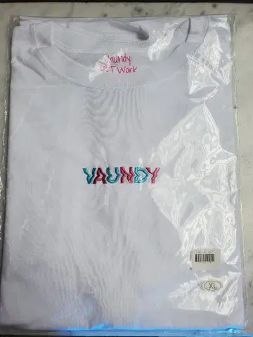 VAUNDY 바운디 로고 T셔츠 Blue x Pink XL