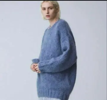 에부루 모헤어 니트 크루넥 롱 풀오버