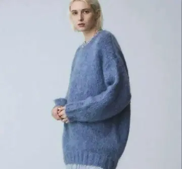 에부루 모헤어 니트 크루넥 롱 풀오버