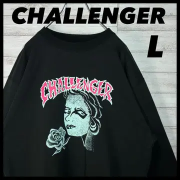 CHALLENGER PUNK GIRL 맨투맨 L 블랙 나가세 토모야