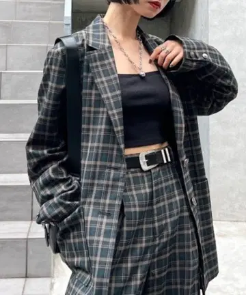 PAGE BOY 체크 블레이저 재킷