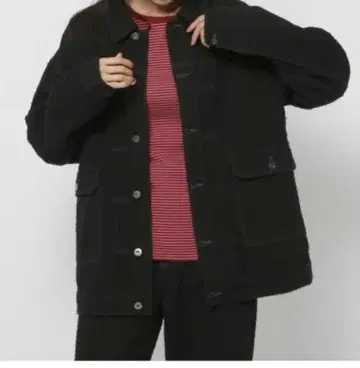 새상품급 니코앤드 츠부츠부 자카드 자켓 아우터 블랙