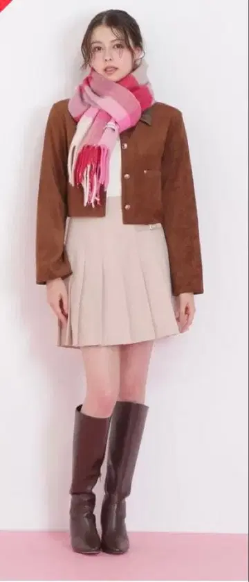 JILLbyJILL STUART 블록 체크 머플러