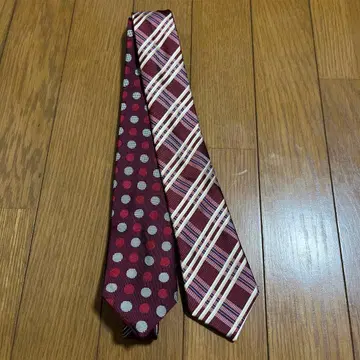 m.f.editorial 넥타이 보르도 x 체크 x 도트 x 스트라이프